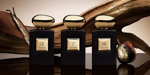 Armani Prive Cuir Dore & Cuir Rubis ~ new perfumes :: Now Smell This